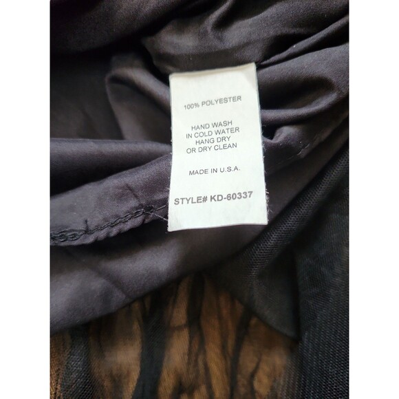 KLD Vintage 90s Whimsigoth Maxi Skirt Womens S Fairy Grunge Black Crinkle Tulle - Picture 6 of 8